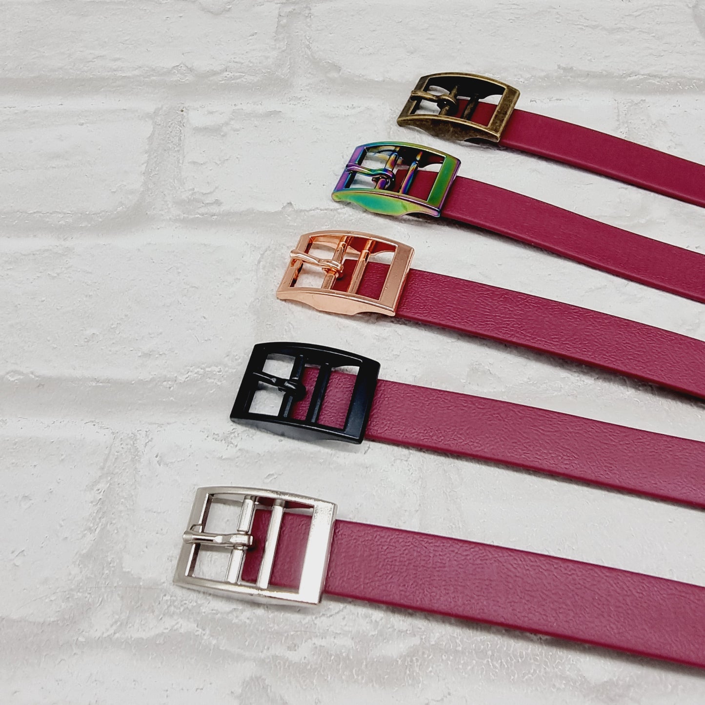 Burgundy Waterproof BioThane© Dog Collar