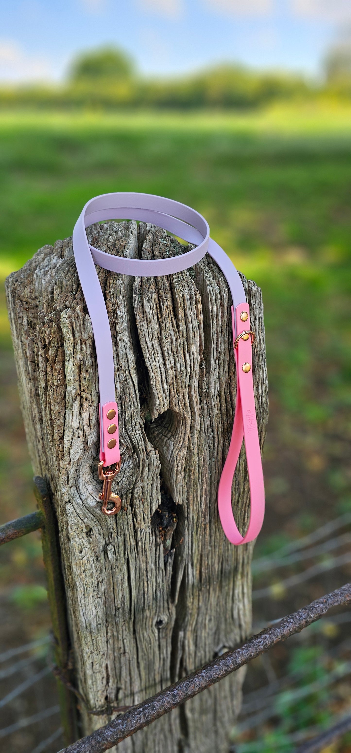 Lilac & Baby Pink - Waterproof Biothane® two-coloured Dog Lead