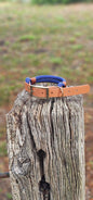 NAVY & LIGHT BROWN - Premium Rope & BioThane® Dog Collar/Lead/Bundles