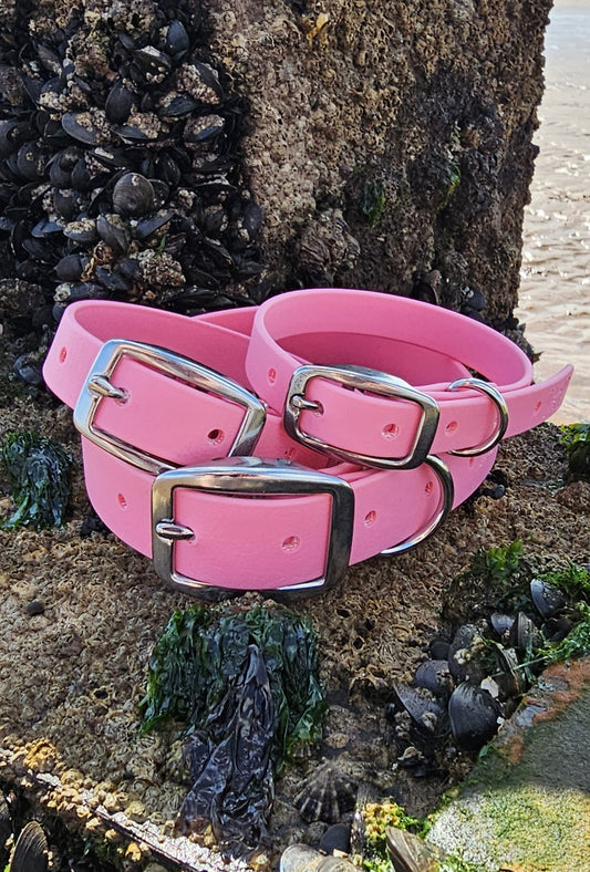 Baby Pink - Waterproof BioThane© Dog Collar