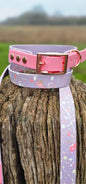 Pastel Splatter Collection Lilac -  BioThane waterproof Splatter Dog Collar & Lead