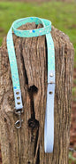 Pastel Splatter Collection Seafoam -  BioThane waterproof Splatter Dog Collar & Lead