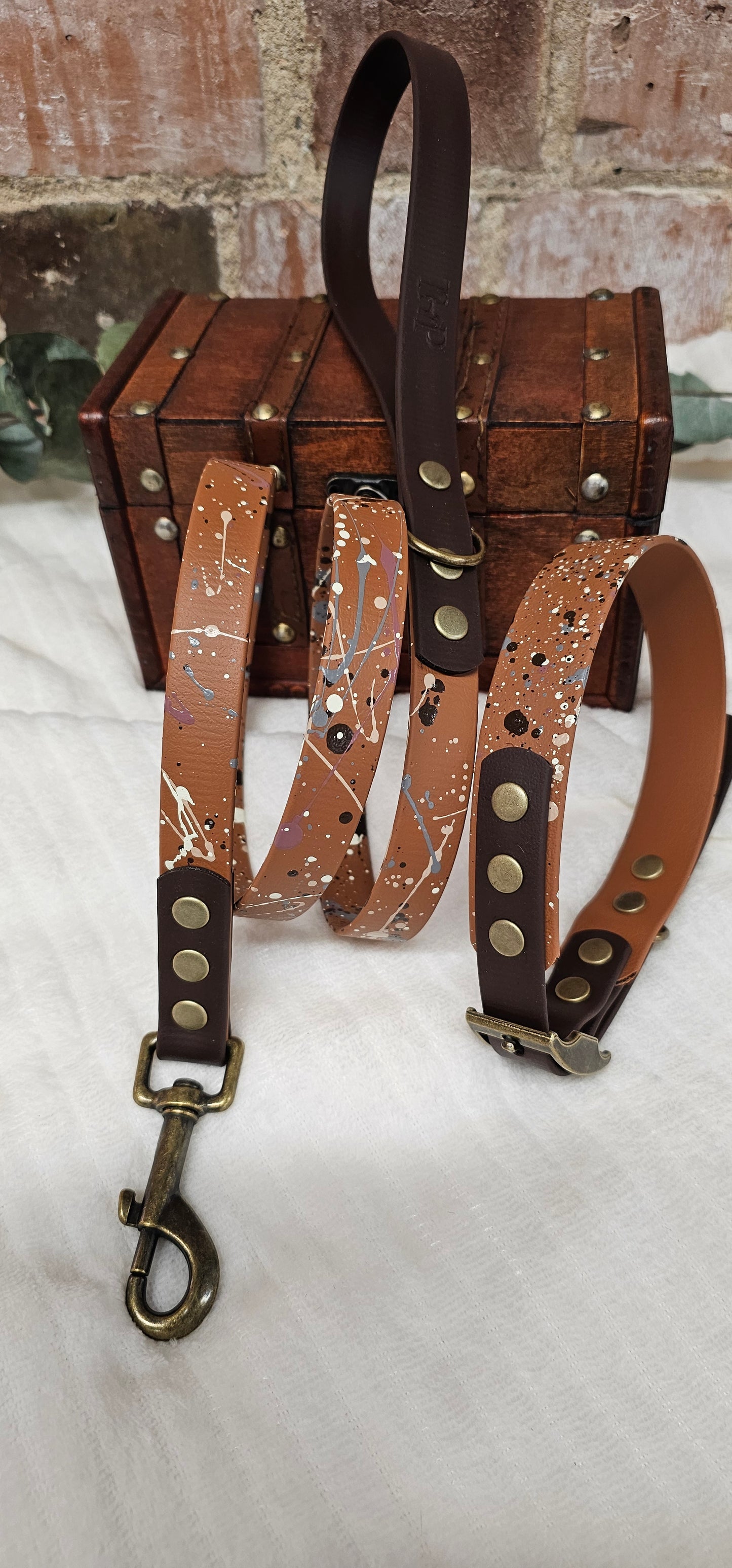 Timberline - BioThane waterproof Splatter Dog Lead Terra Collection