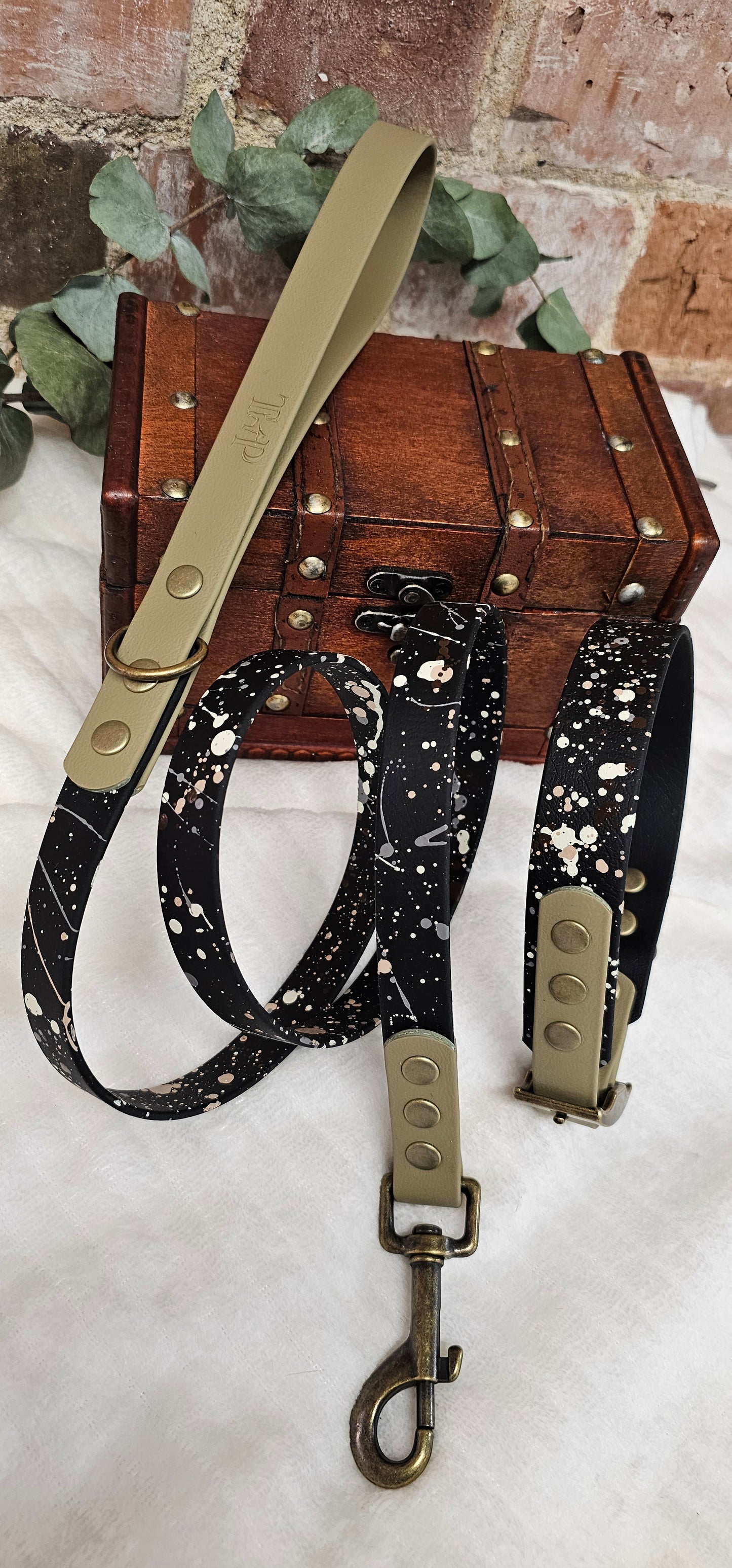 Ironstone - BioThane waterproof Splatter Dog Collar Terra Collection