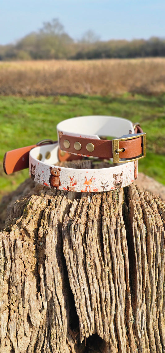 Hello Woodland Waterproof BioThane® Dog Collar