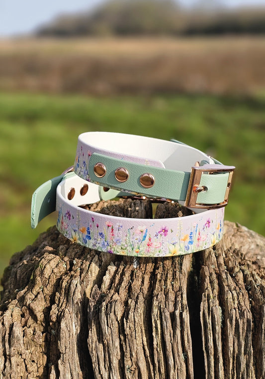 Wildflower Meadow – Waterproof BioThane® Dog Collar