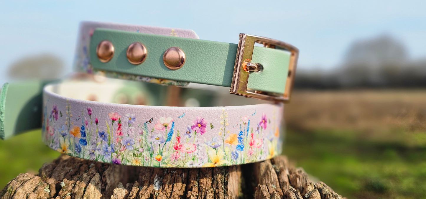 Wildflower Meadow – Waterproof BioThane® Dog Collar