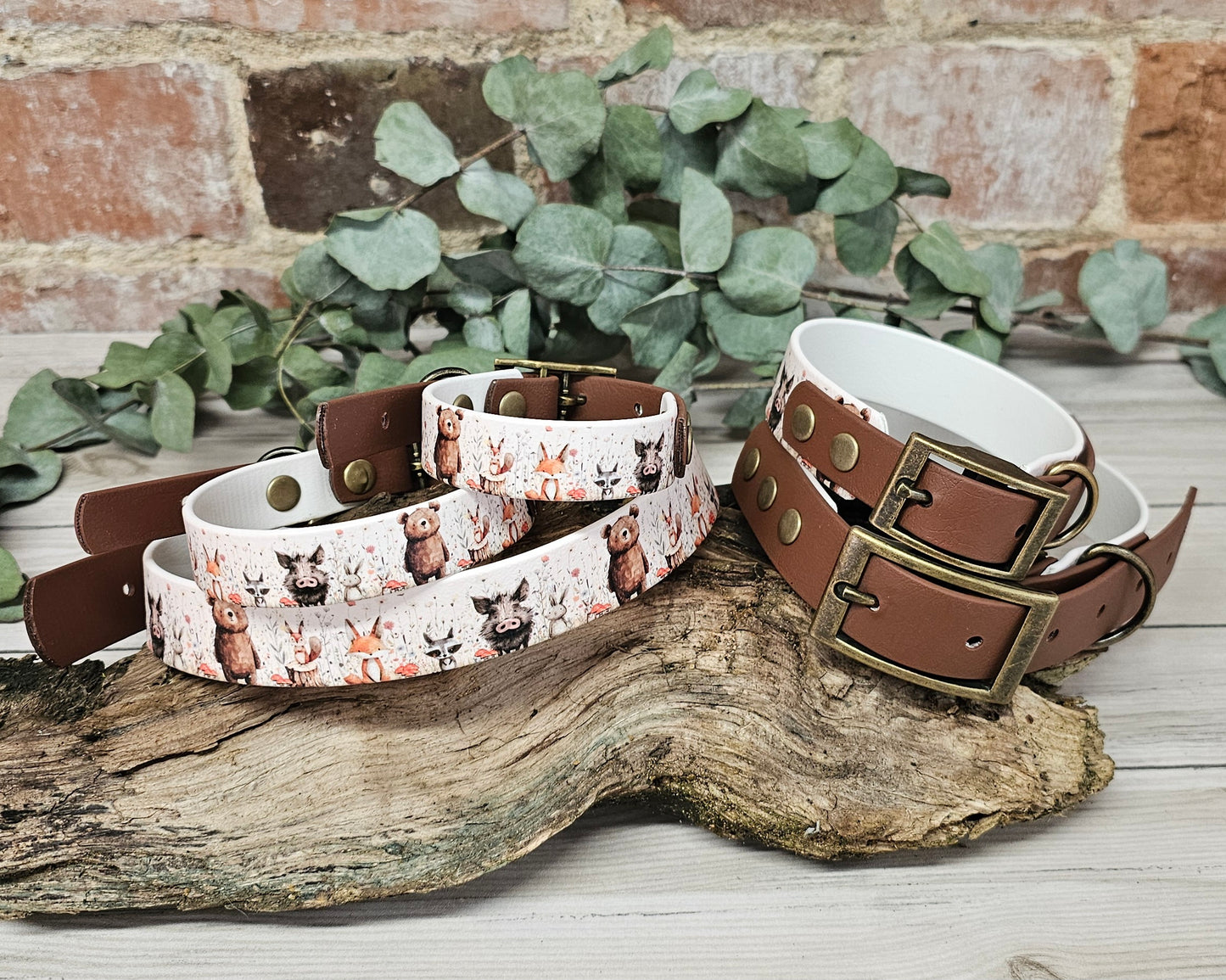 Hello Woodland Waterproof BioThane® Dog Collar