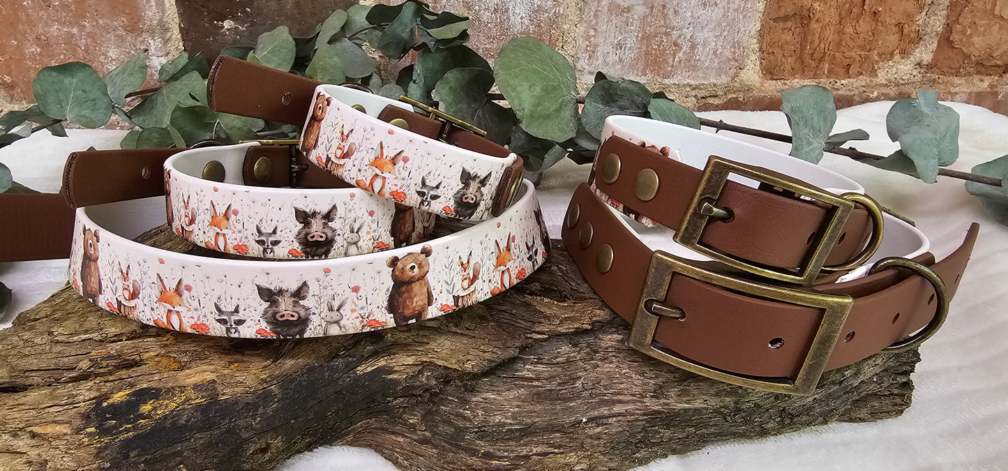 Hello Woodland Waterproof BioThane® Dog Collar