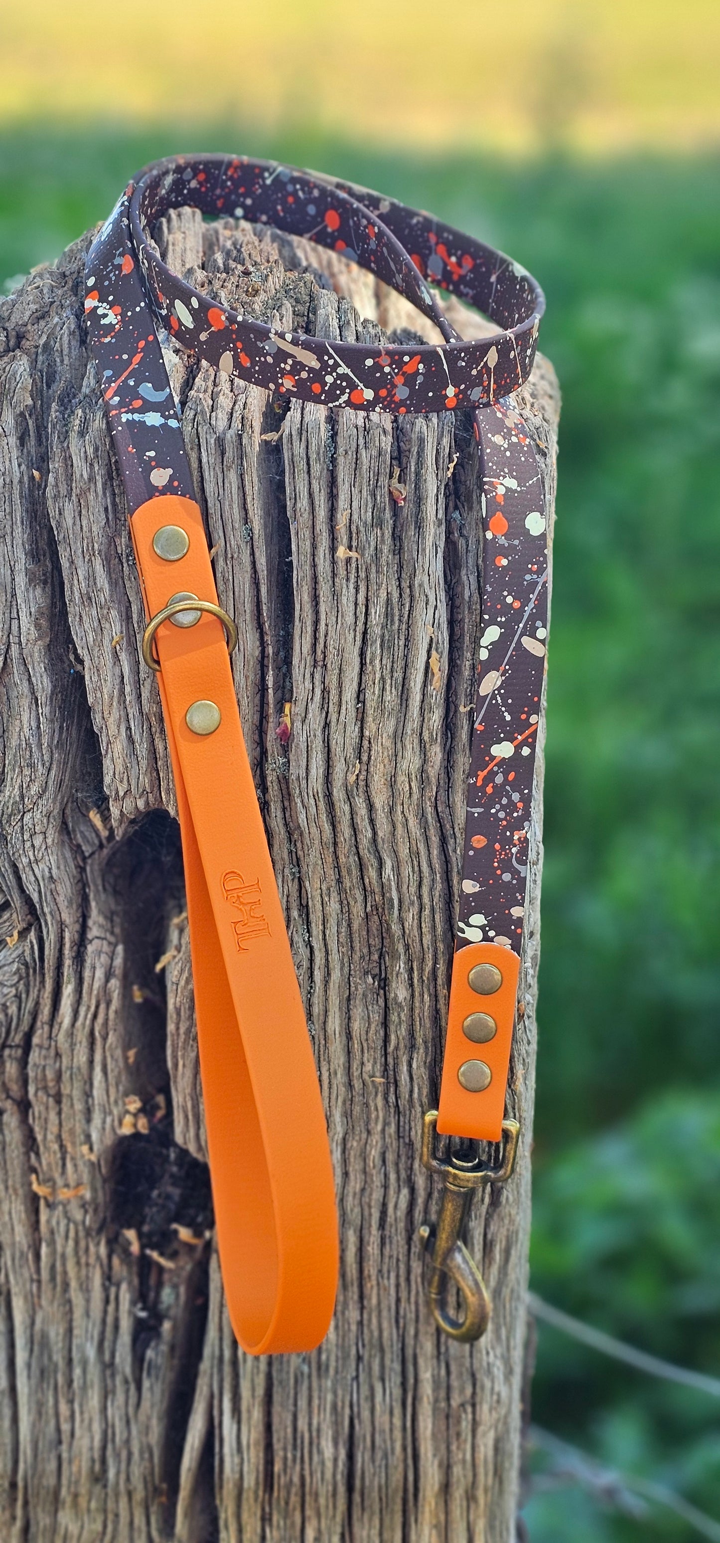 Fireside - BioThane waterproof Splatter Dog Lead Terra Collection