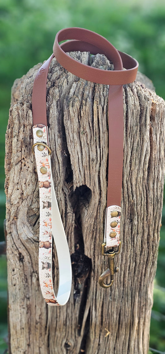 Hello Woodland – Waterproof BioThane® Dog Lead