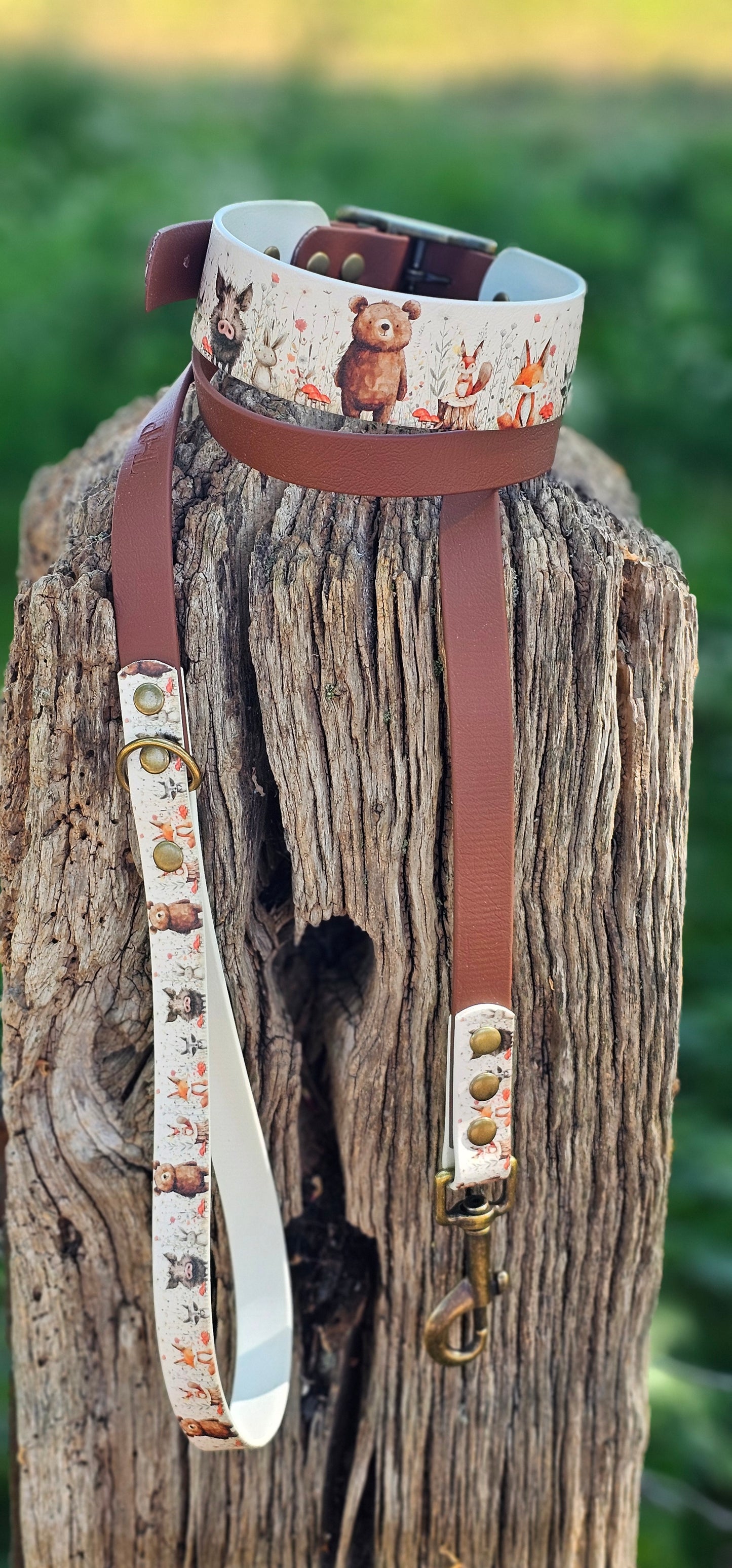 Hello Woodland – Waterproof BioThane® Dog Lead
