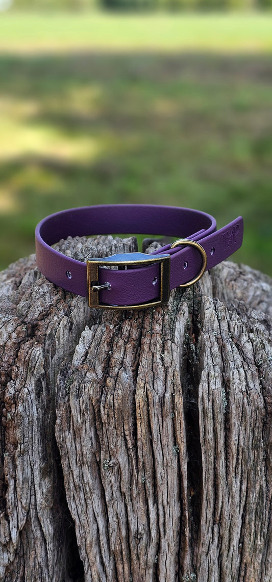 Aubergine Waterproof BioThane© Dog Collar