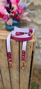 Lilac & Burgundy - Waterproof Biothane® Handsfree Dog Training Lead / Multiway Dog Lead