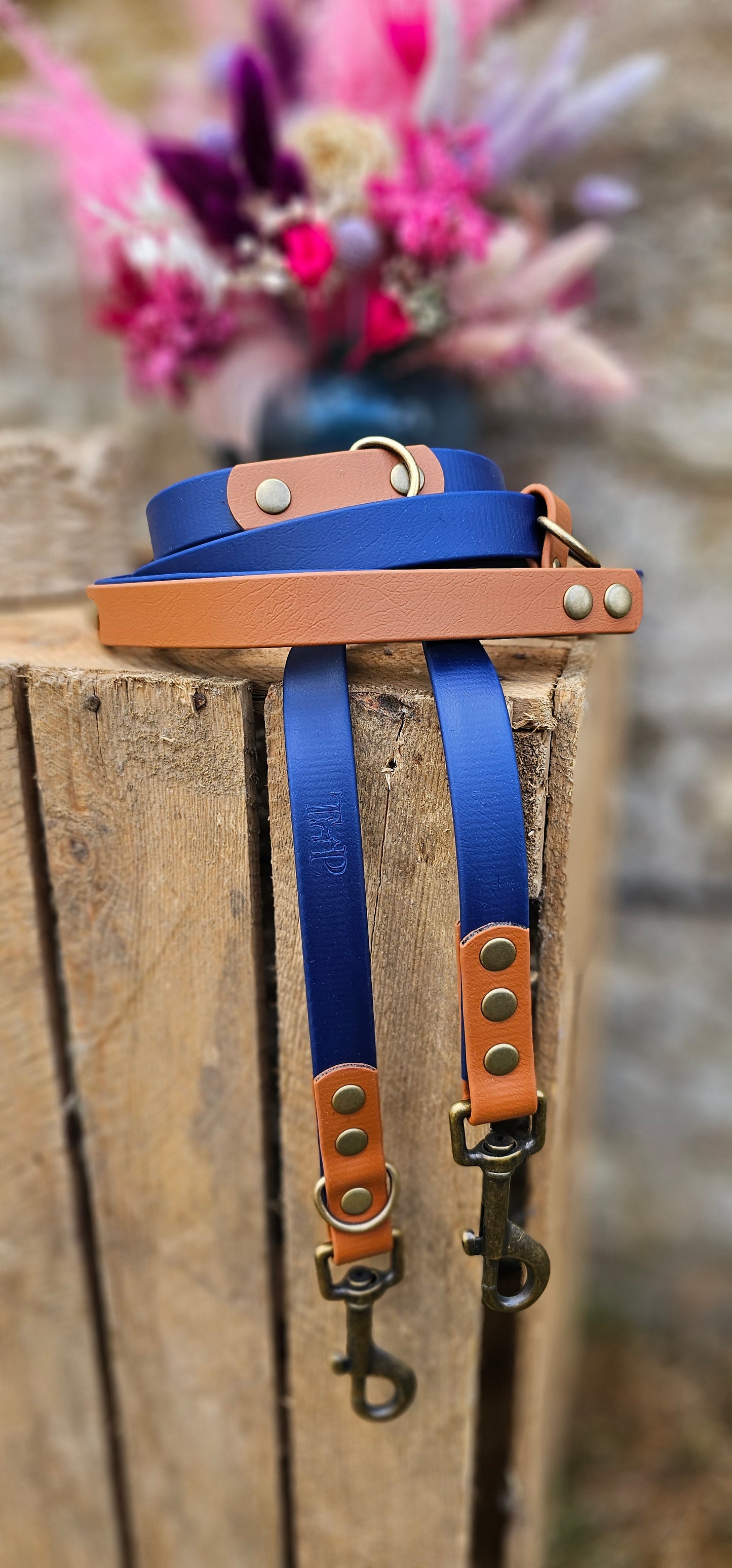 Navy & Tan - Waterproof Biothane® Handsfree Dog Training Lead / Multiway Dog Lead