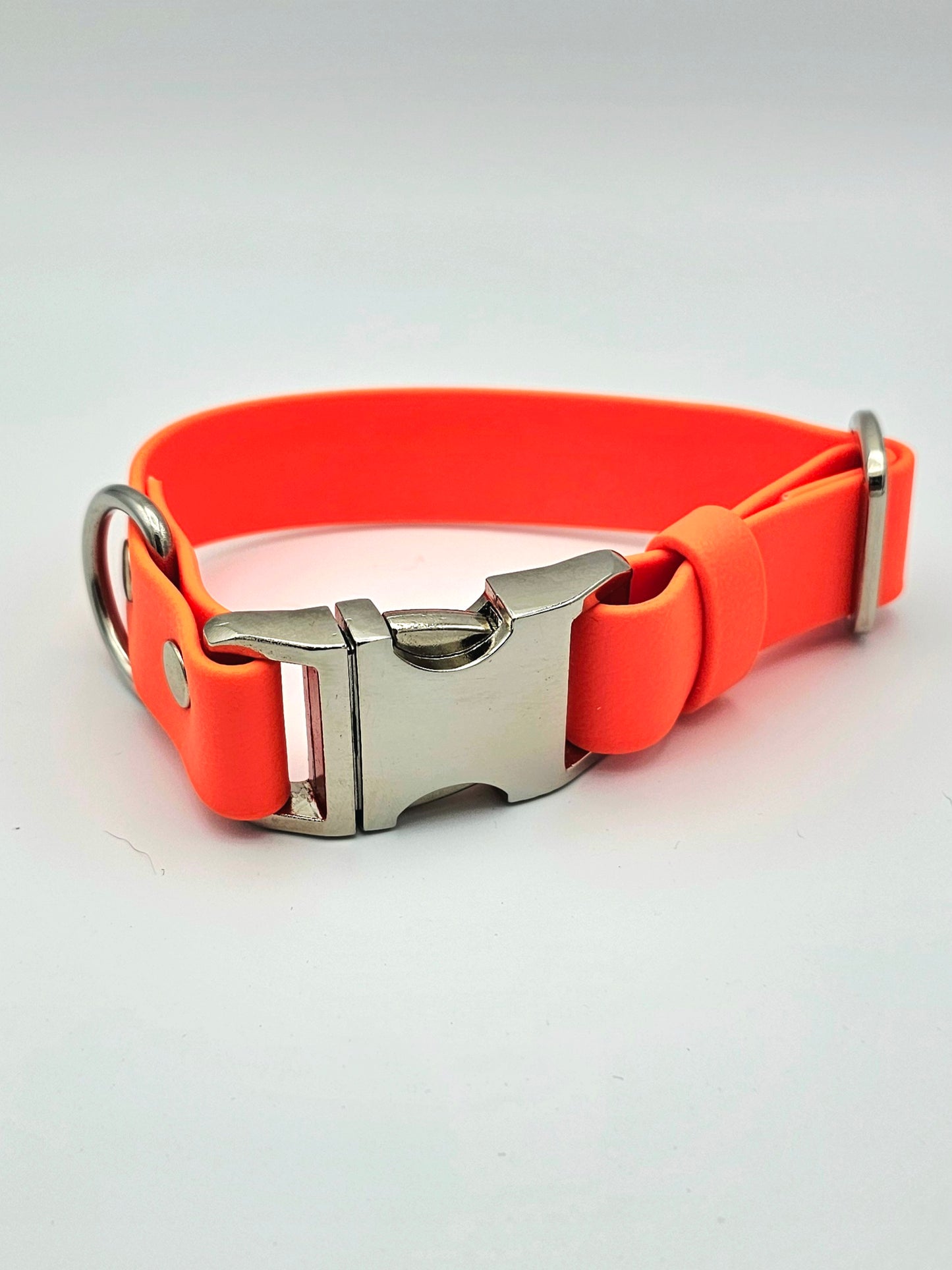 Neon Orange Waterproof BioThane® Quick Release Dog Collar