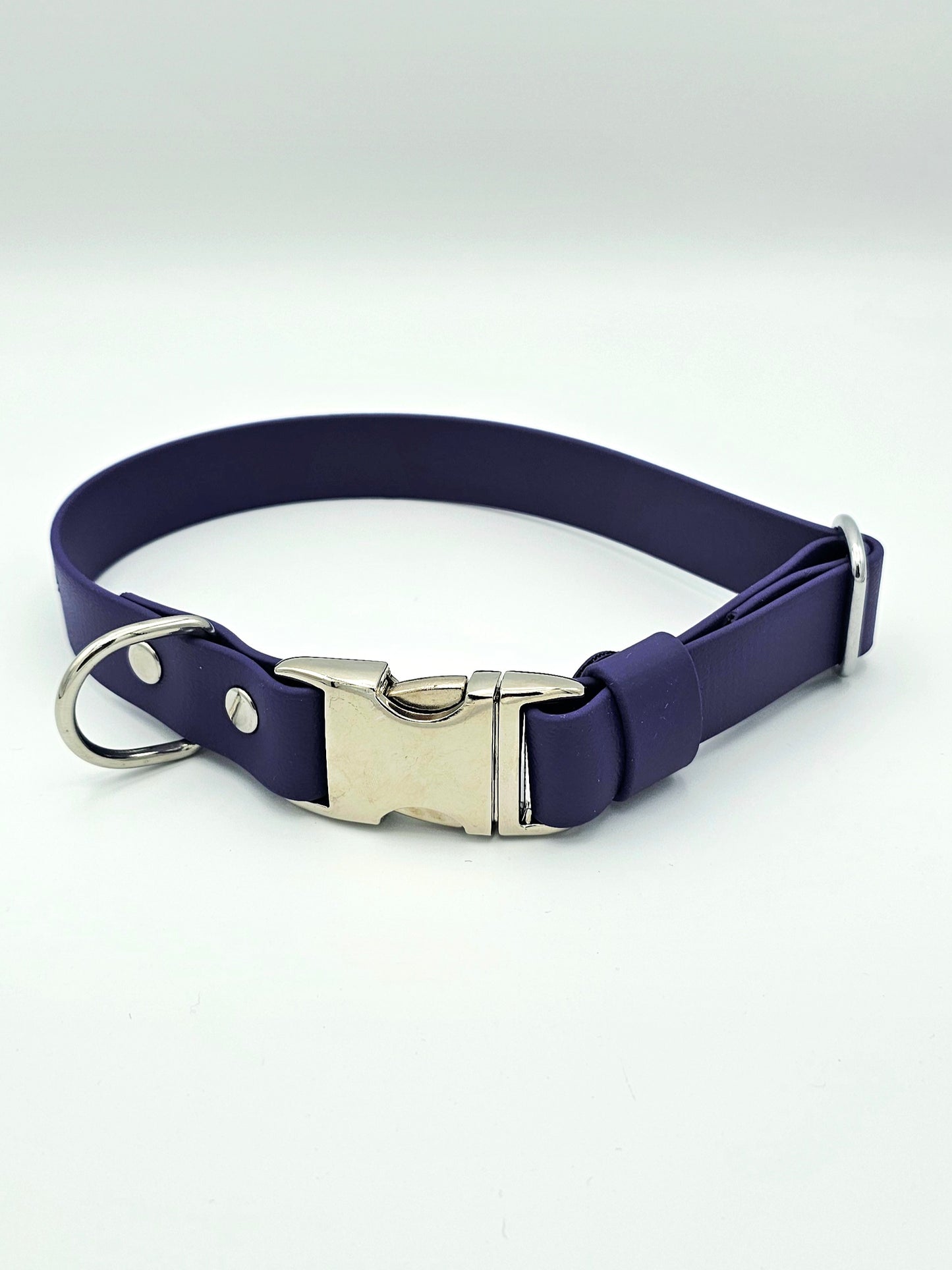 Navy Waterproof BioThane® Quick Release Dog Collar