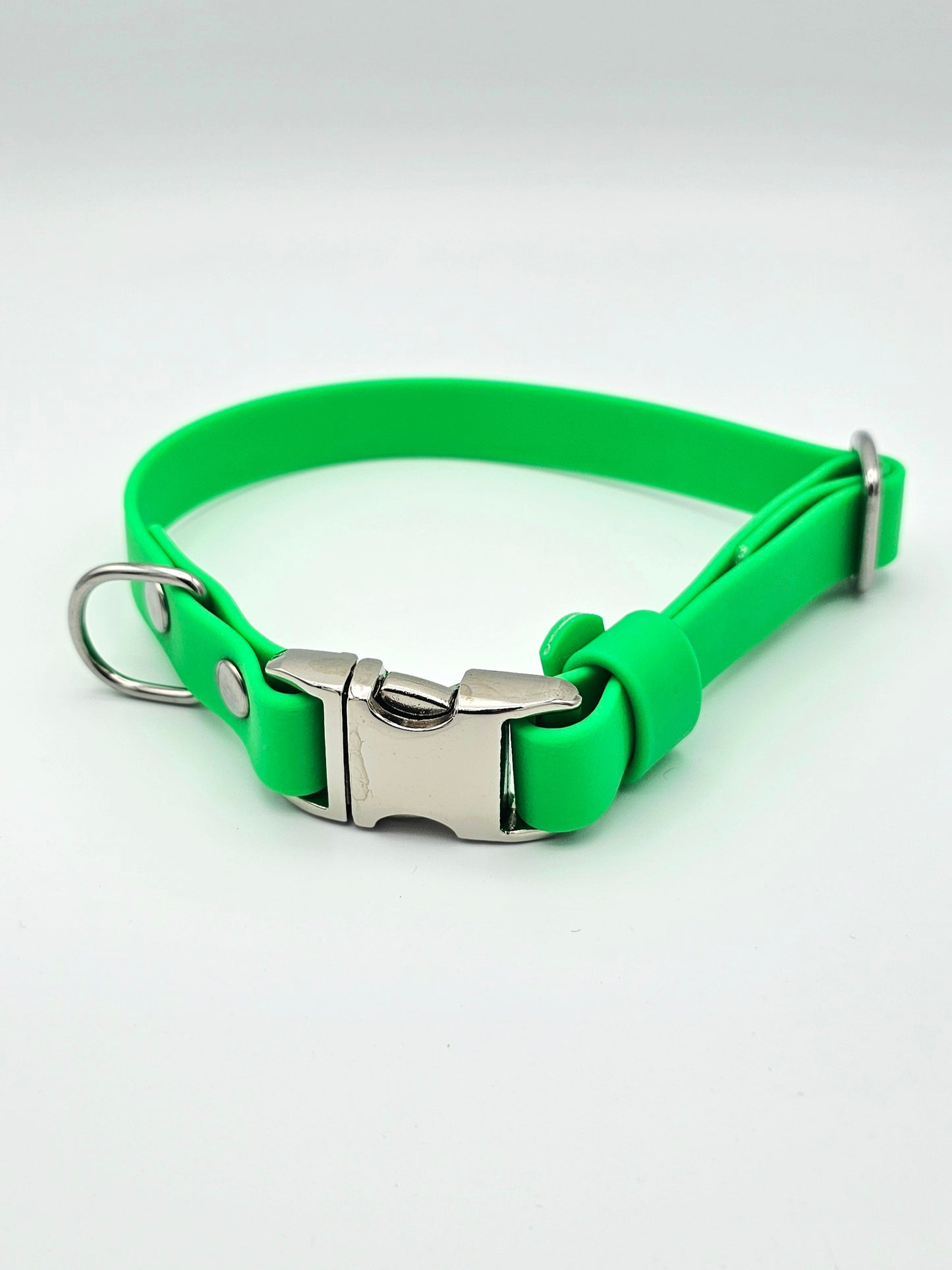 Neon Green Waterproof BioThane® Quick Release Dog Collar