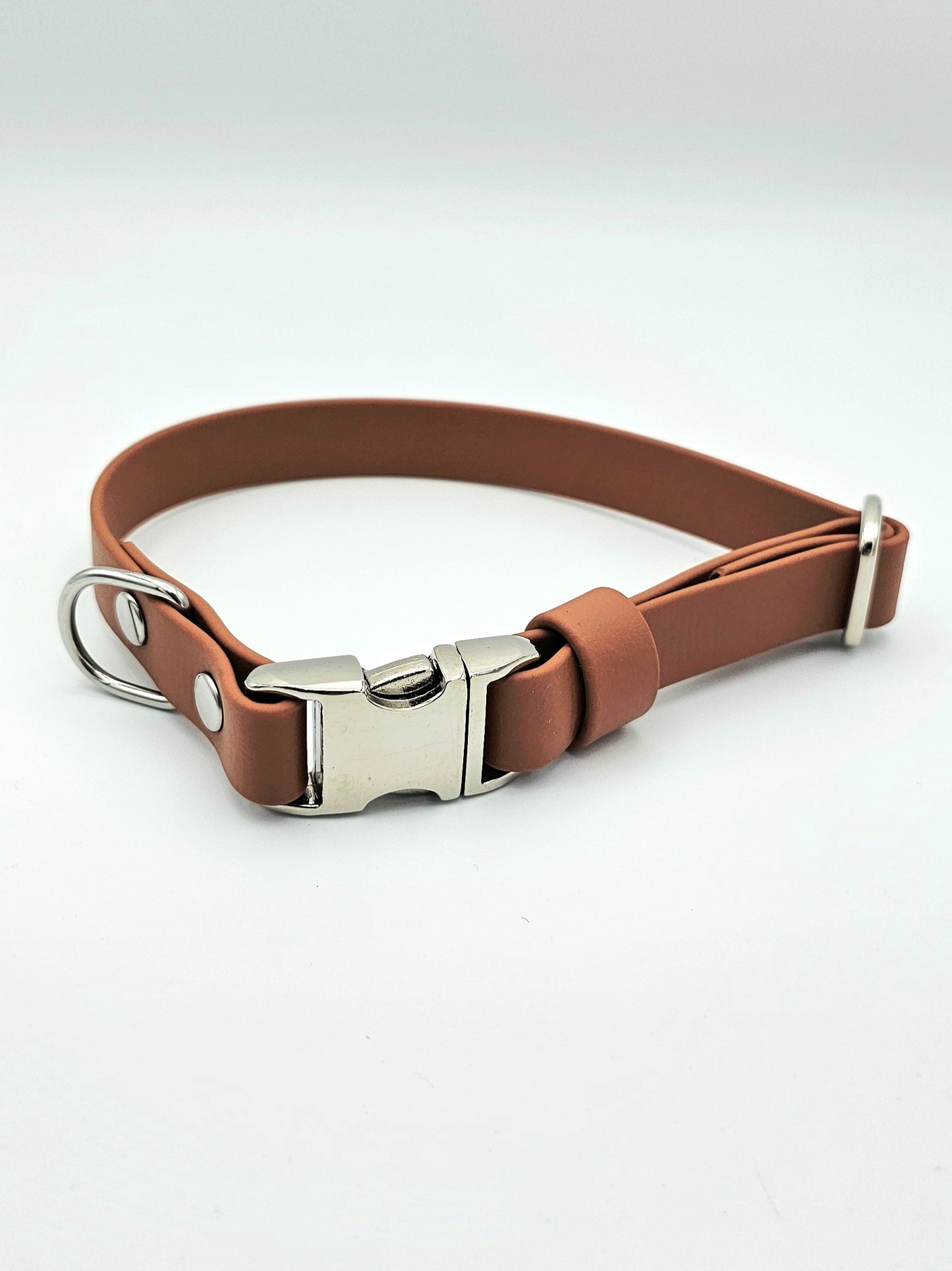 Tan - Waterproof BioThane® Quick Release Dog Collar