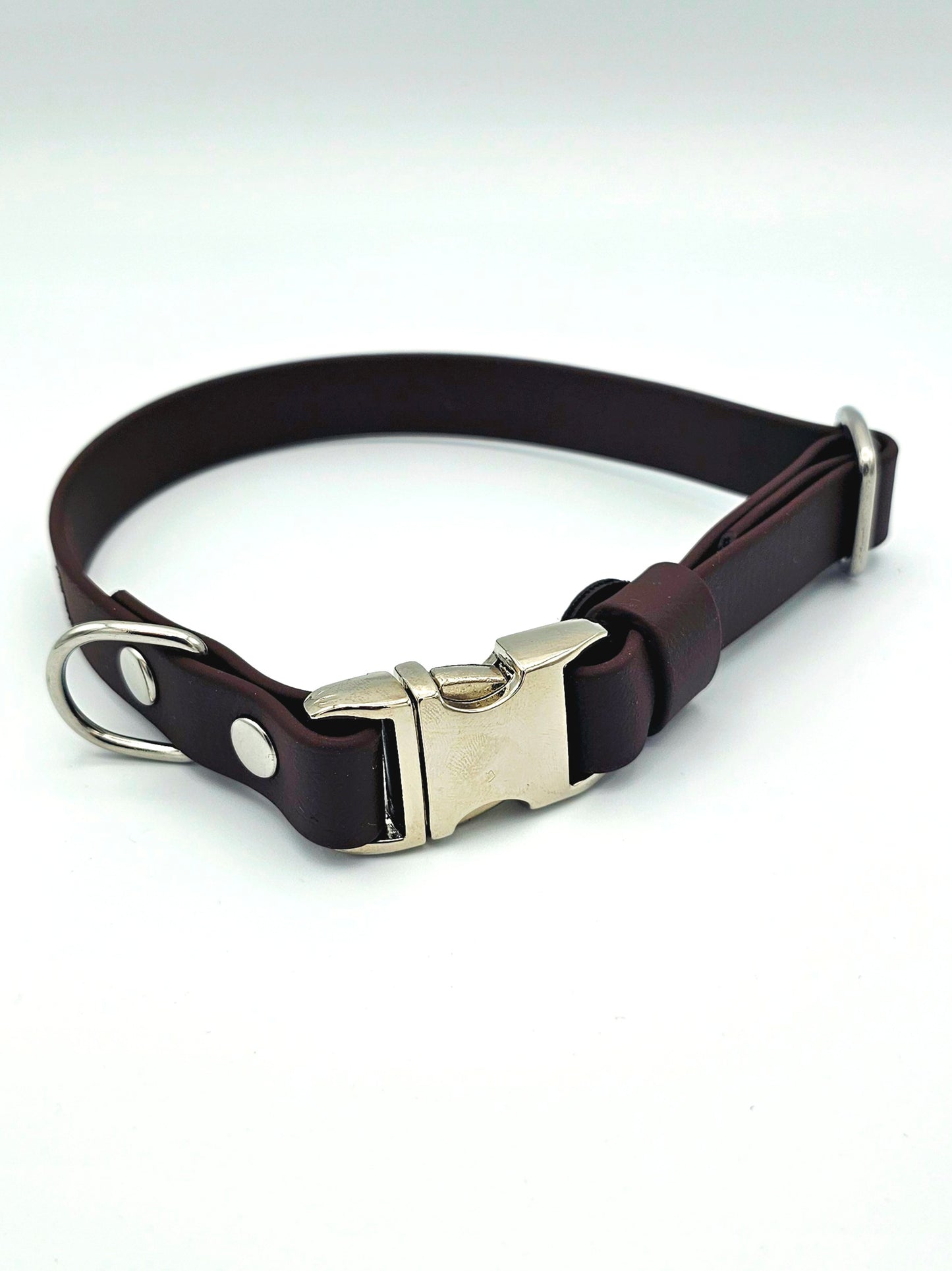 Dark Brown Waterproof BioThane® Quick Release Dog Collar