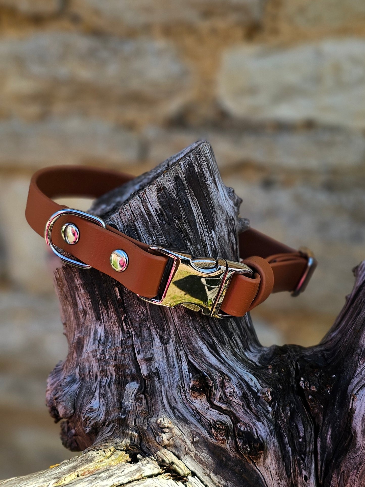 Tan - Waterproof BioThane® Quick Release Dog Collar