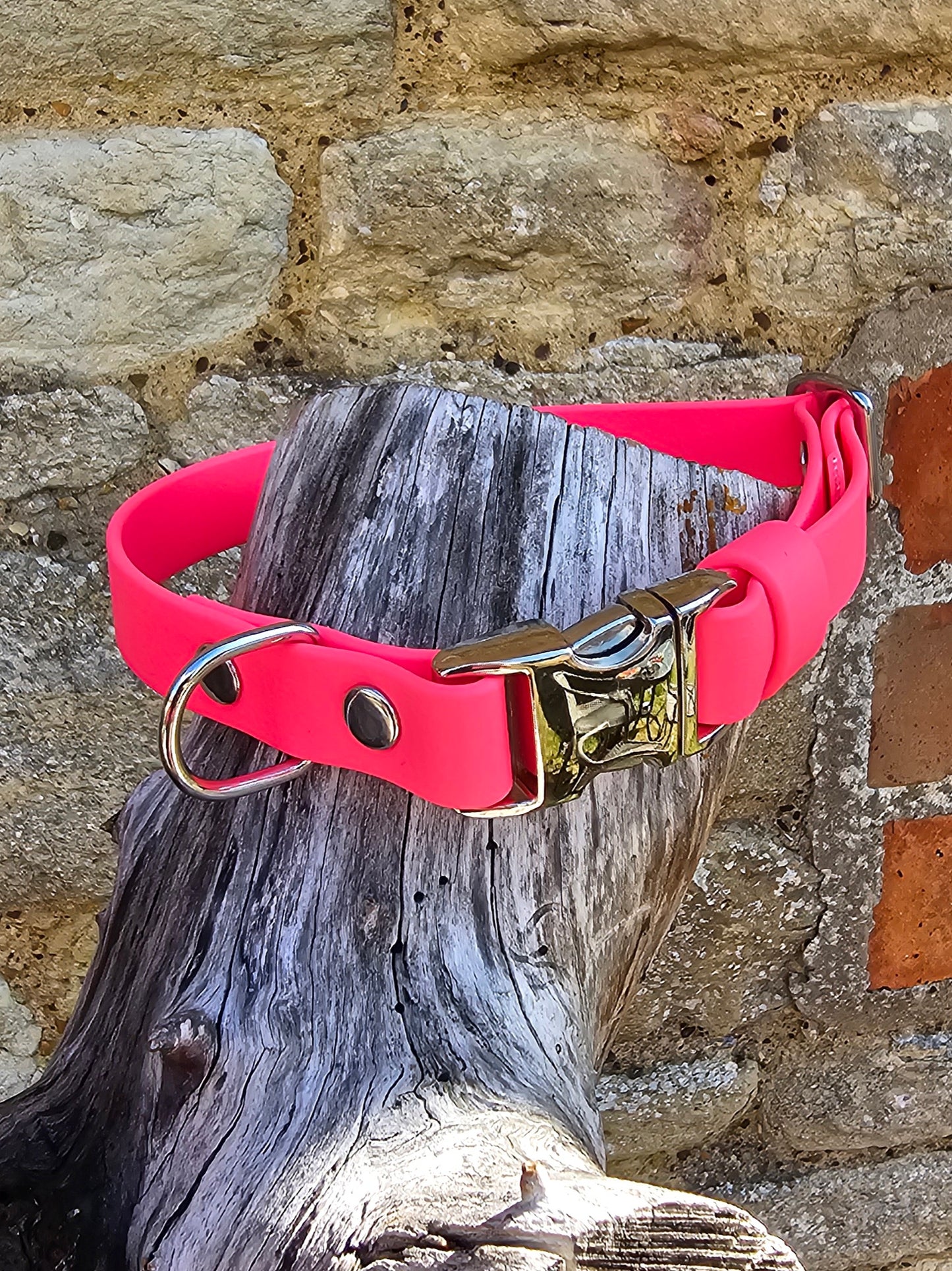 Neon Pink Waterproof BioThane® Quick Release Dog Collar
