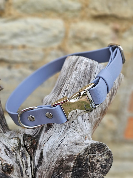 Grey Waterproof BioThane® Quick Release Dog Collar