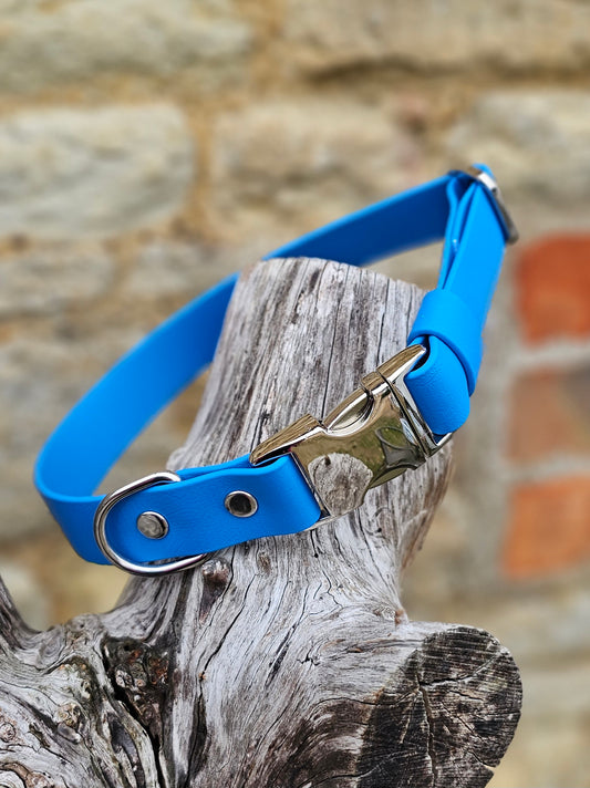 Blue Waterproof BioThane® Quick Release Dog Collar