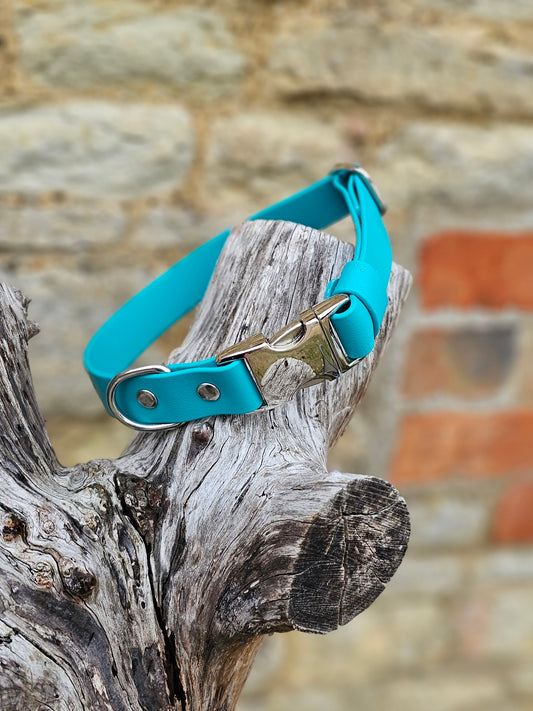 Teal Waterproof BioThane® Quick Release Dog Collar