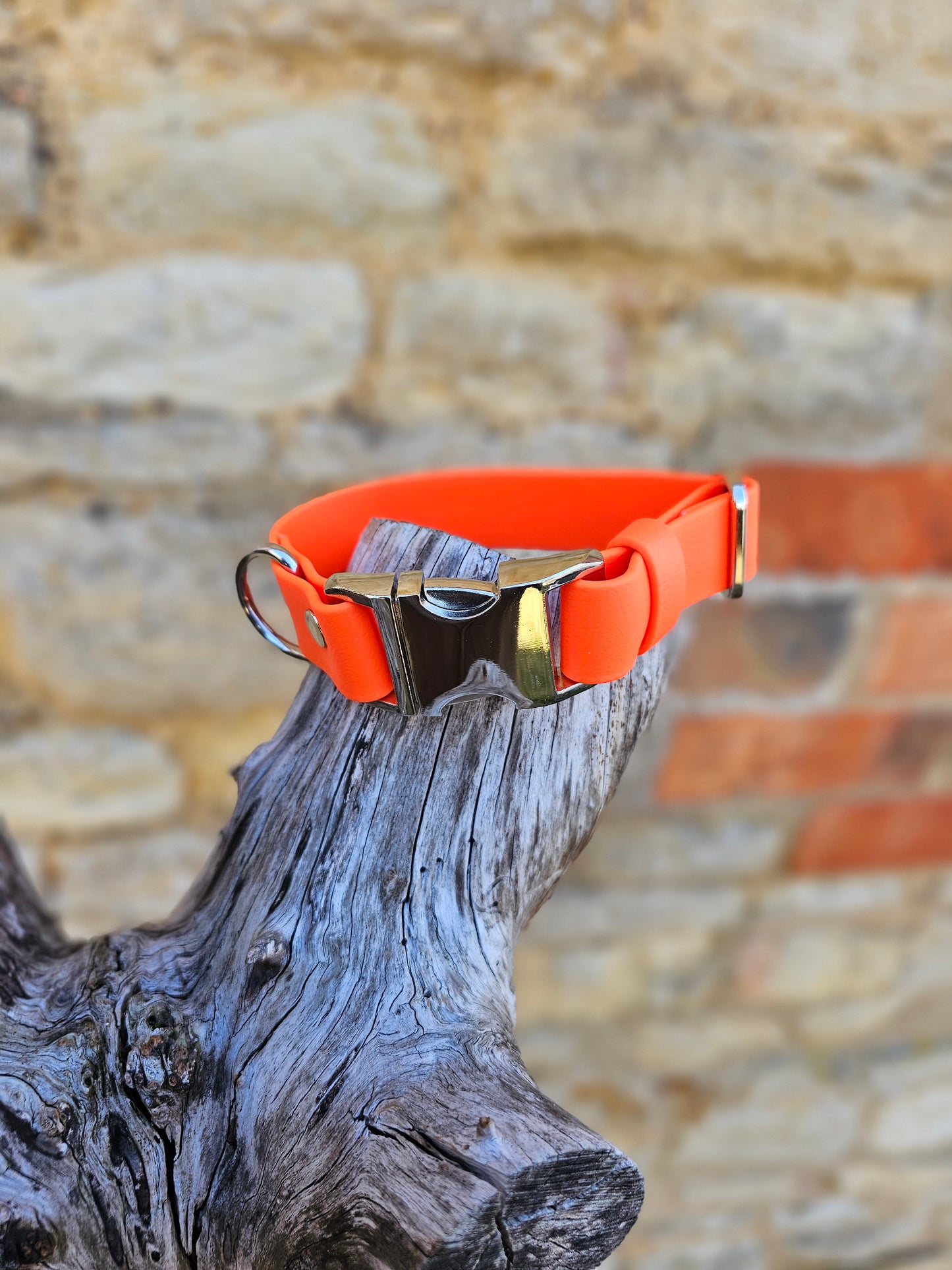 Neon Orange Waterproof BioThane® Quick Release Dog Collar