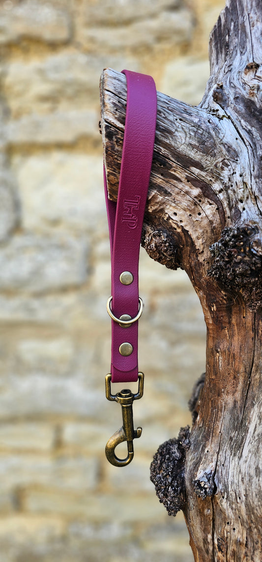 Burgundy - Waterproof BioThane® Traffic Handle – Dog Traffic Leash