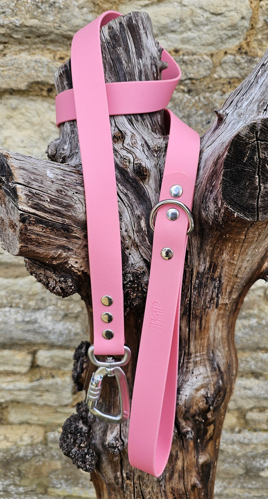 Baby Pink Waterproof BioThane© Dog Lead