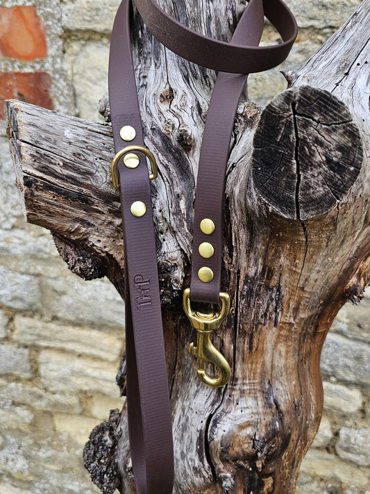 Dark Brown Waterproof BioThane© Dog Lead