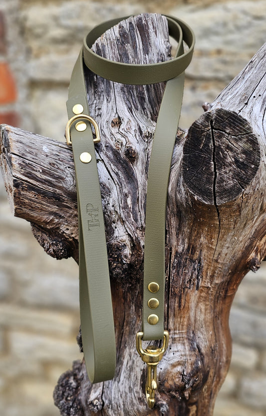 Olive Waterproof BioThane© Dog Lead