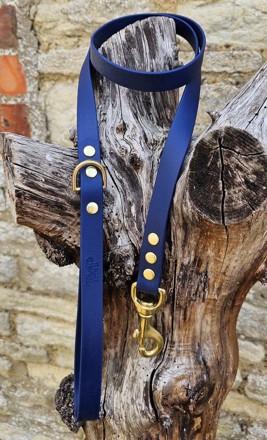 Navy Waterproof BioThane© Dog Lead