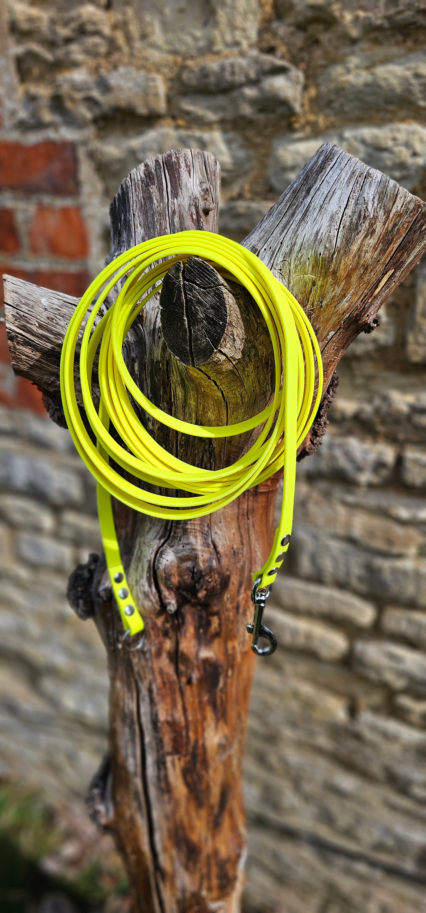 Neon Yellow - Waterproof Dog Long Line Lead