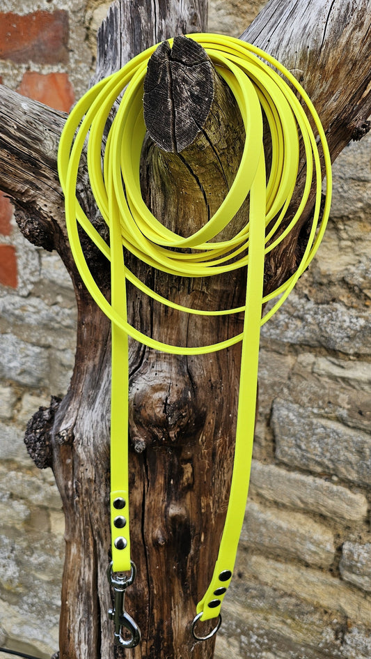 Neon Yellow - Waterproof Dog Long Line Lead