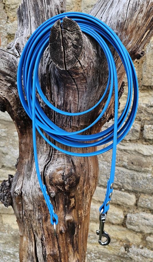 Sky Blue - Waterproof Dog Long Line Lead