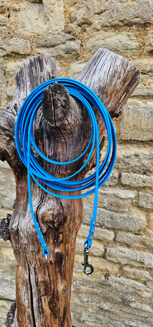 Sky Blue - Waterproof Dog Long Line Lead