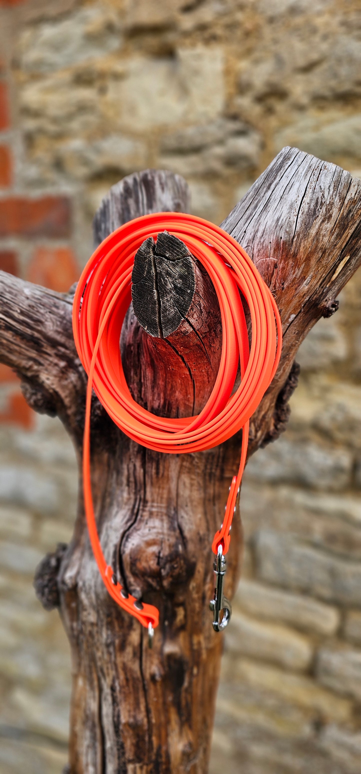 Neon Orange - Waterproof Dog Long Line Lead