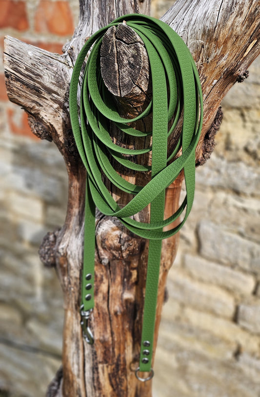 Olive - Waterproof Dog Long Line Lead