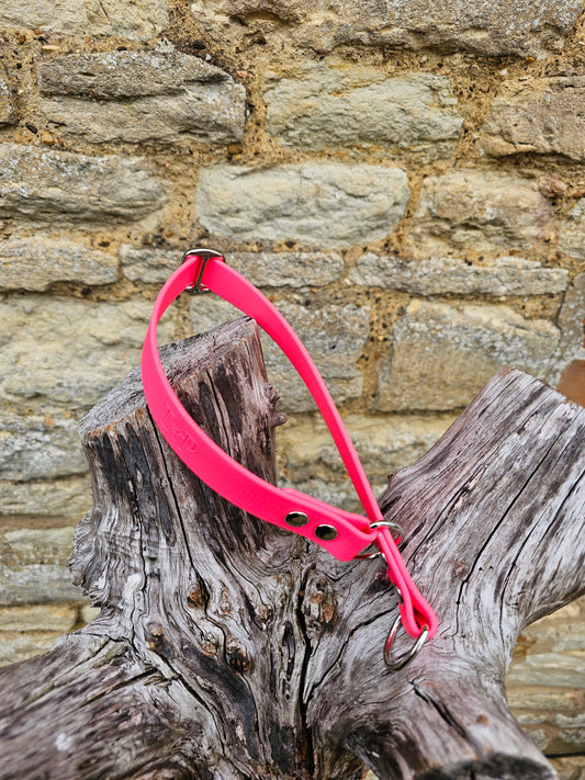 Neon Pink - Waterproof BioThane© safe-stop Slip Dog Collar