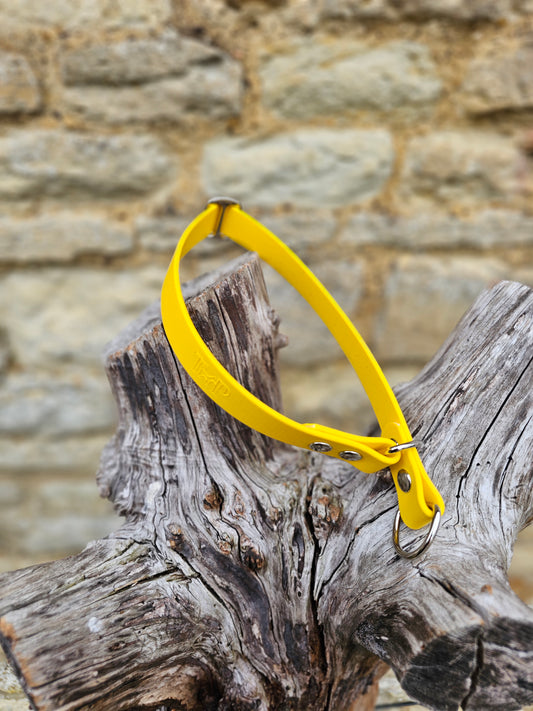 Yellow - Waterproof BioThane© safe-stop Slip Dog Collar