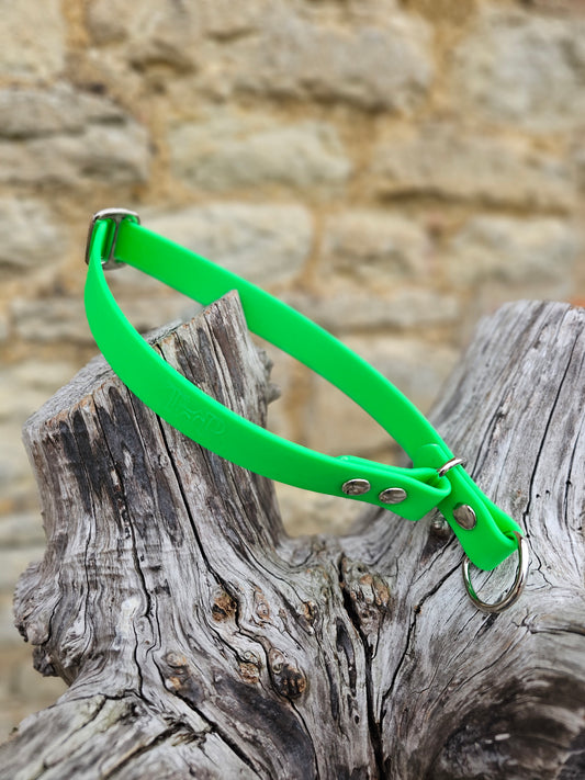 Neon Green - Waterproof BioThane© safe-stop Slip Dog Collar