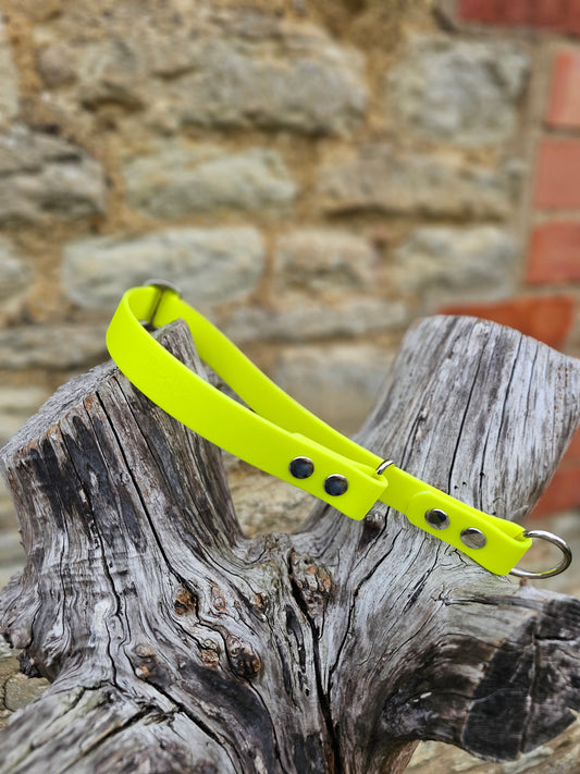Neon Yellow - Waterproof BioThane© safe-stop Slip Dog Collar