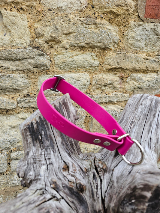 Magenta - Waterproof BioThane© safe-stop Slip Dog Collar
