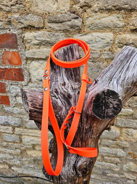 Neon Orange - Waterproof BioThane© Dog Figure8 Lead