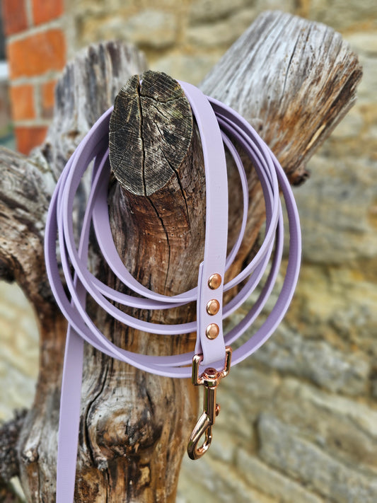 Lilac - Waterproof BioThane® Dog Long Line Lead