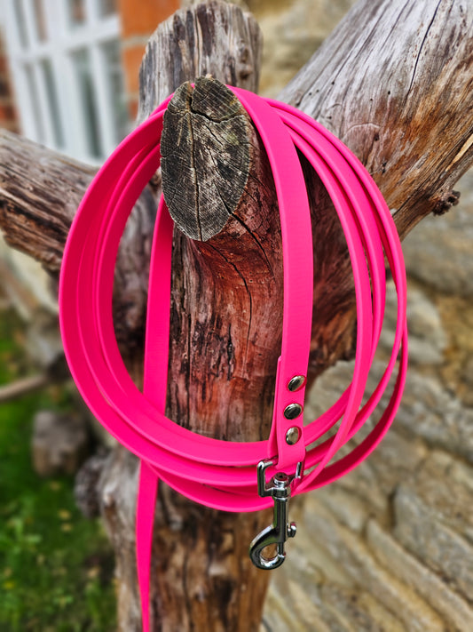 Passion Pink - Waterproof BioThane® Dog Long Line Lead