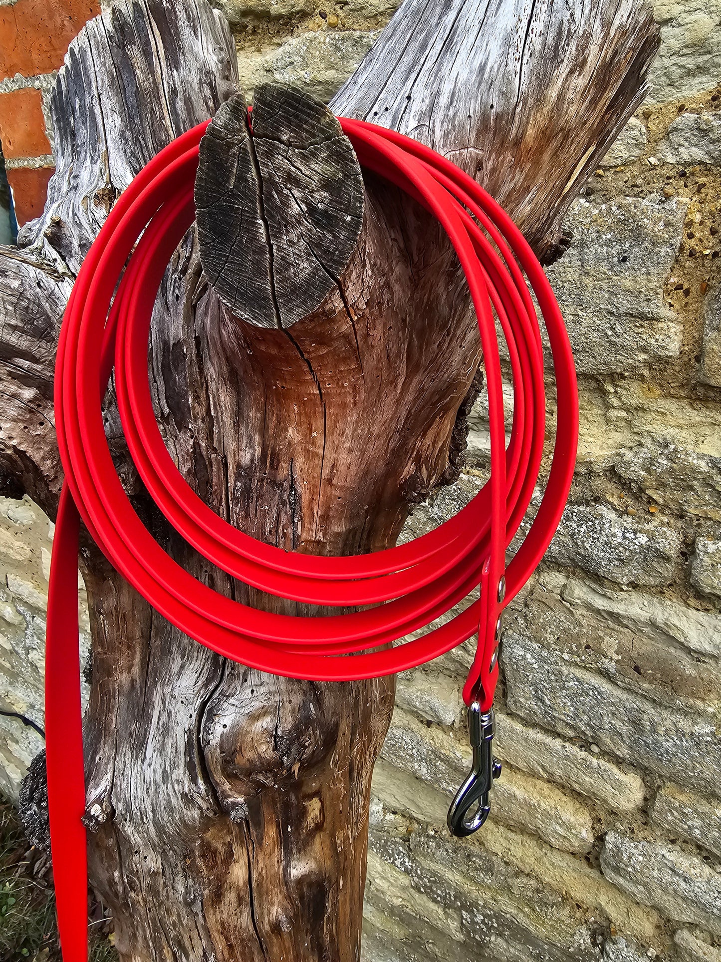 Red - Waterproof BioThane® Dog Long Line Lead